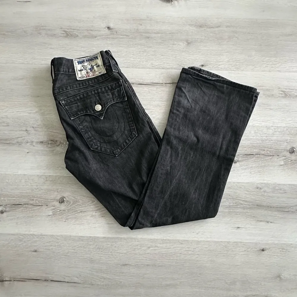 True‎ Religion Billy Single Needle Bootcut Jean BLACK 30 NWOT